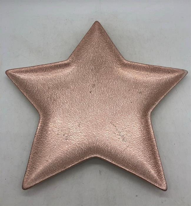 Deko Schale Stern
aus Keramik
Farbe: Kupfer
D:24cm x H:2cm