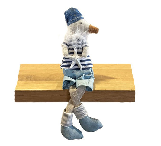Deko Möwe aus Stoff Kantenhocker H:30cm
Design: Beach
Farbe: Blau
L:8cm B:6cm H:30cm