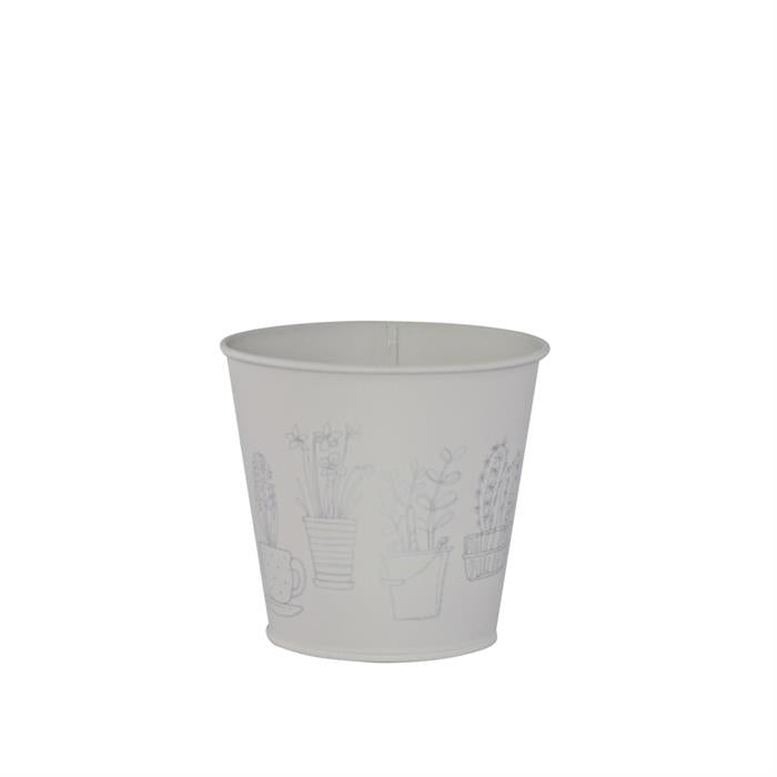 Übertopf aus Metall
Farbe: Grau
H:12.6cm D:14cm