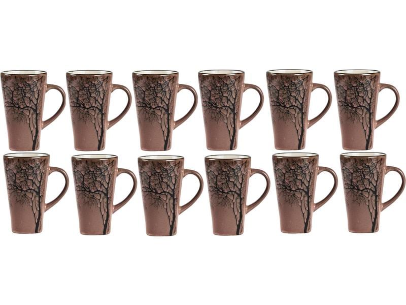Collezione Villa Tazza Caffè Hela 500 ml, Confezione da 12, Rosa Scuro