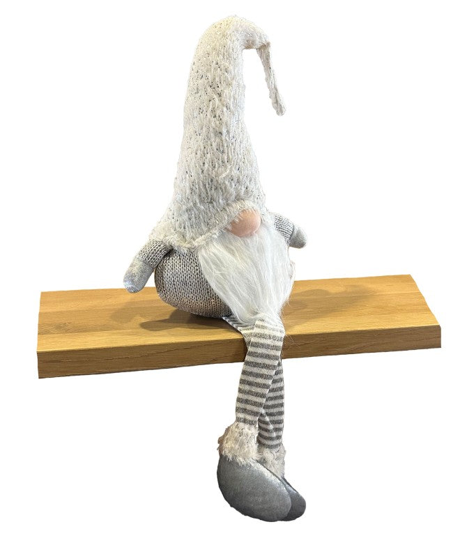 Deko Wichtel Santa Kantenhocker L:8cm x B: 20cm x H:84cm Farbe: weiss / grau