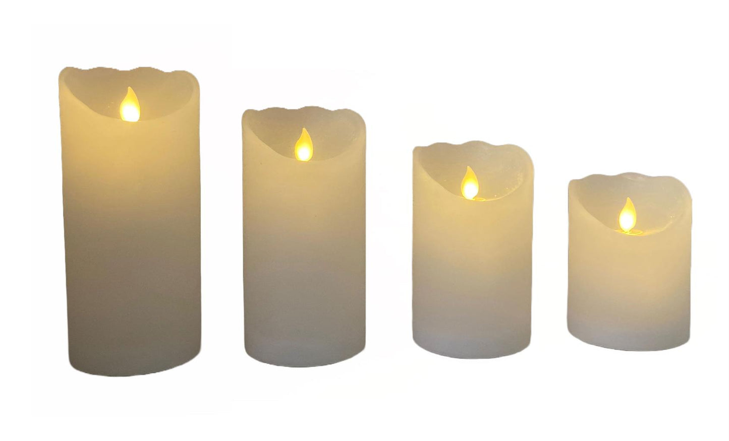 Bougie en cire LED rechargeable
 avec câble USB blanc
 P7,5cm H17,5cm