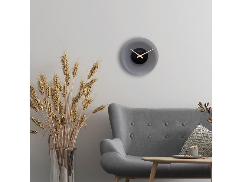 NeXtime Wanduhr Float Ø 40 cm, Grau