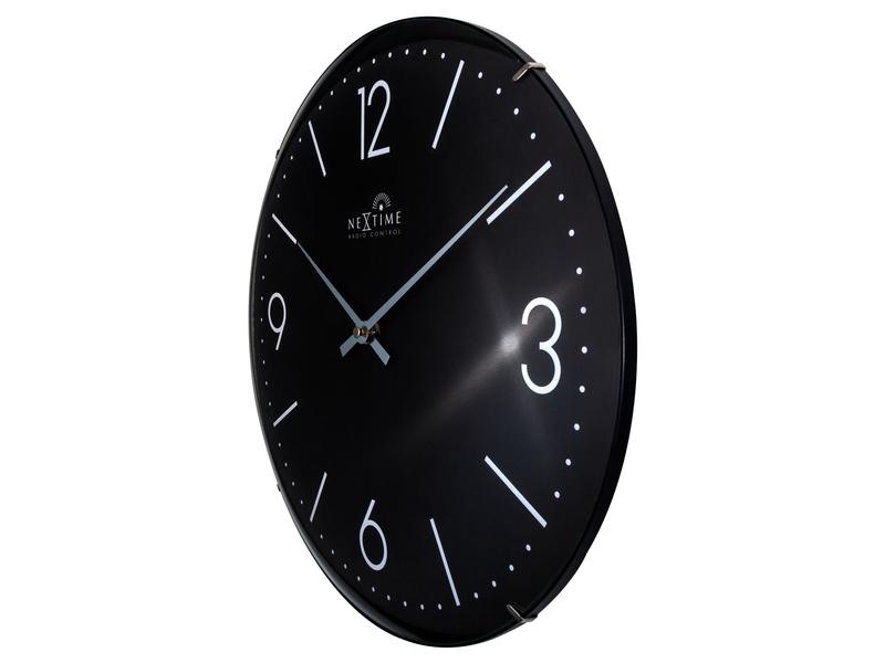 NeXtime horloge murale radio Atomic Ø 35 cm, noir