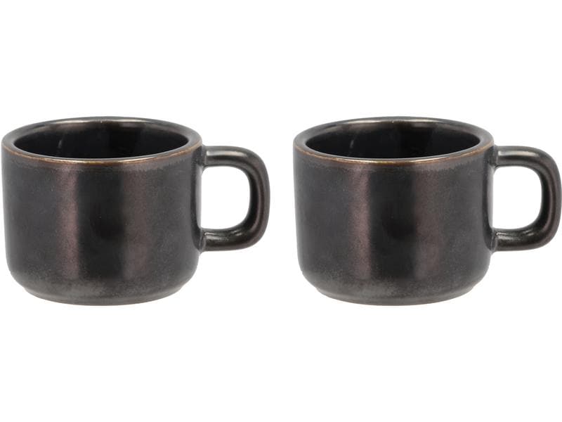 Collezione Villa Tazzina da caffè Fjord 100 ml, set da 2, nera