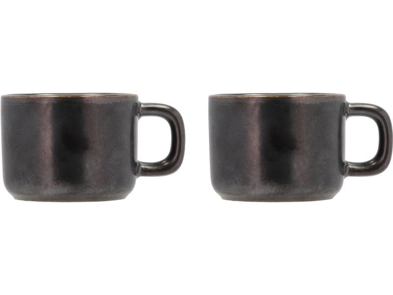 Collezione Villa Tazzina da caffè Fjord 100 ml, set da 2, nera