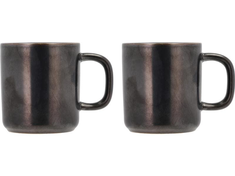 Collezione Villa Tazza da caffè Fjord 250 ml, Set da 2, Nero