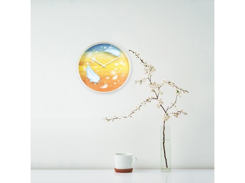 NeXtime horloge murale Plumes multicolore