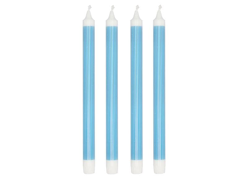 Villa Collection Stabkerze Styles Blau, 4 Stück