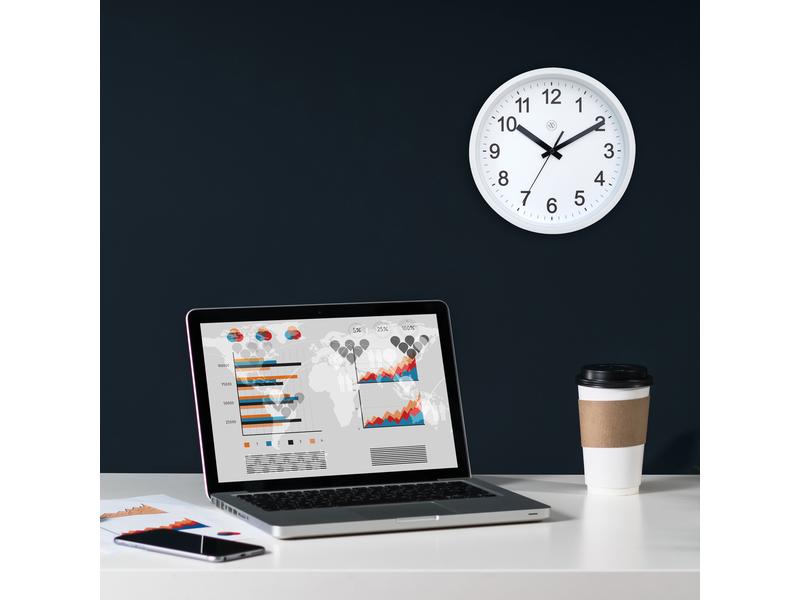 NeXtime Wanduhr Robust Weiss