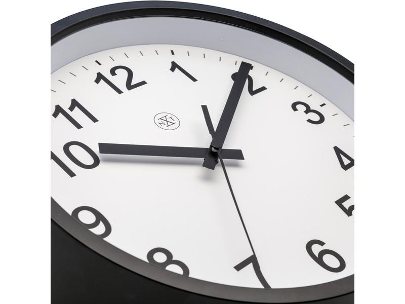 NeXtime Wanduhr Robust Schwarz