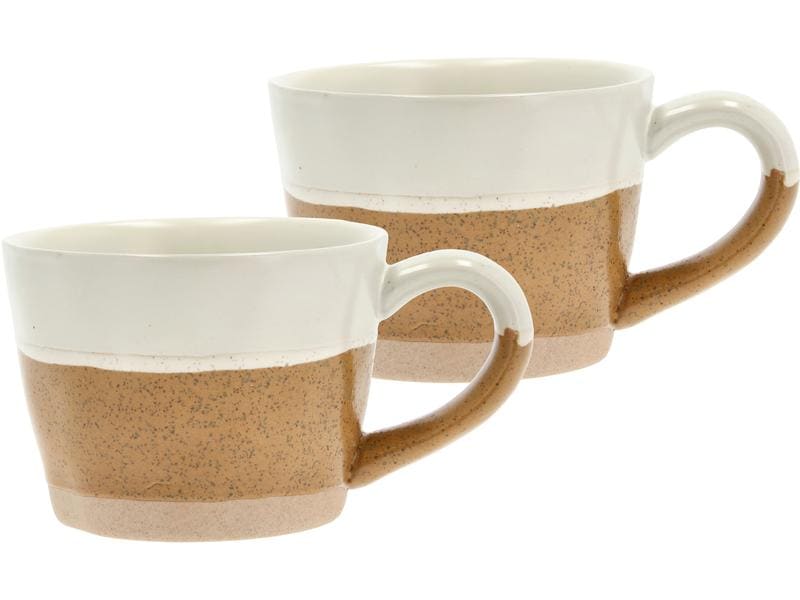 Collezione Villa Tazza universale Evig 300 ml, set da 2, marrone/crema