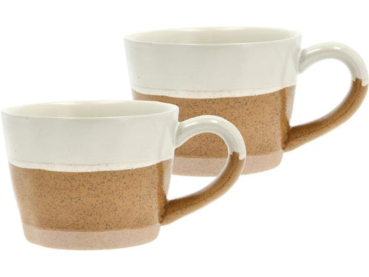 Villa Collection Tasse universelle Evig 300 ml, lot de 2, marron/crème