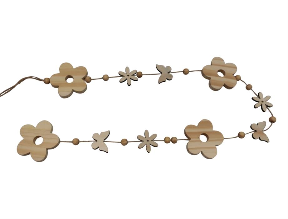 Girlande Blume aus
Holz L:100cm
Farbe Braun
Grösse Blume
D:7cm T:1.2cm