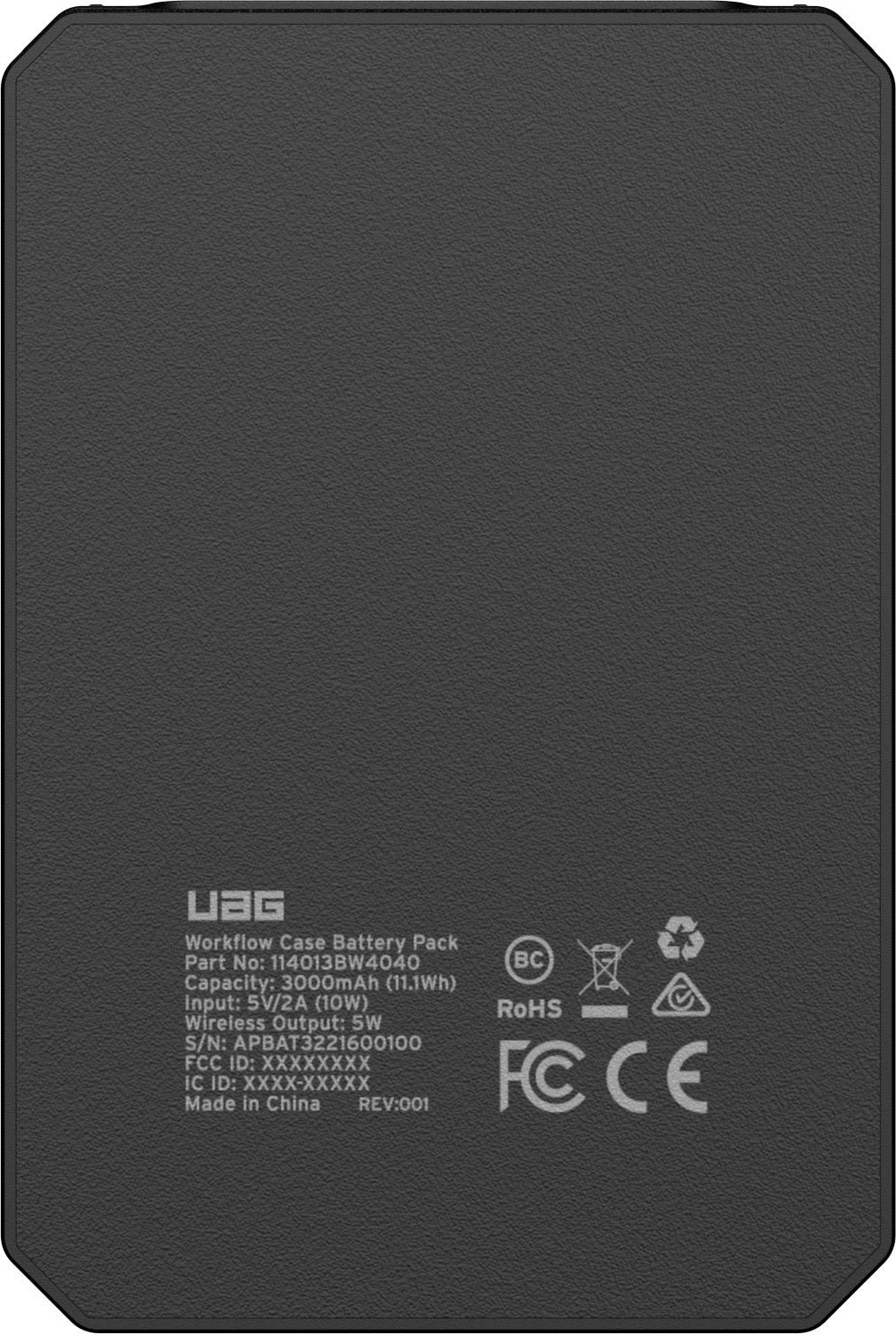 UAG Workflow 3000mAh Standard Battery Pack - black