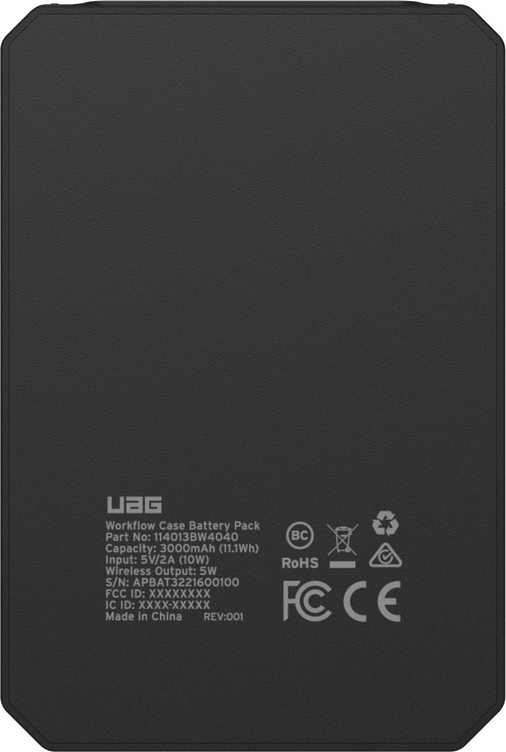 UAG Workflow 5000mAh Extended Battery Pack - black
