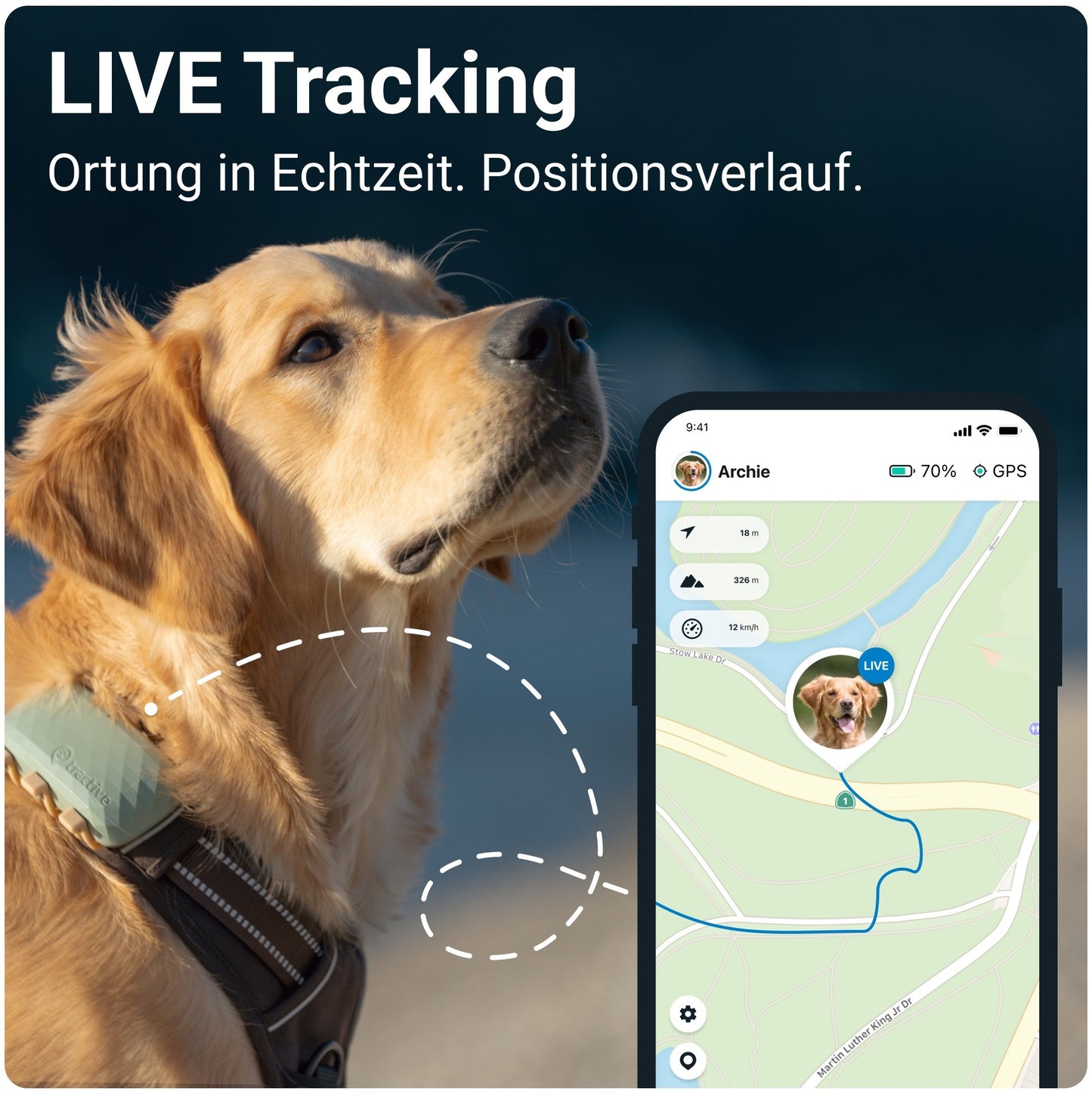 Tractive GPS DOG XL - green