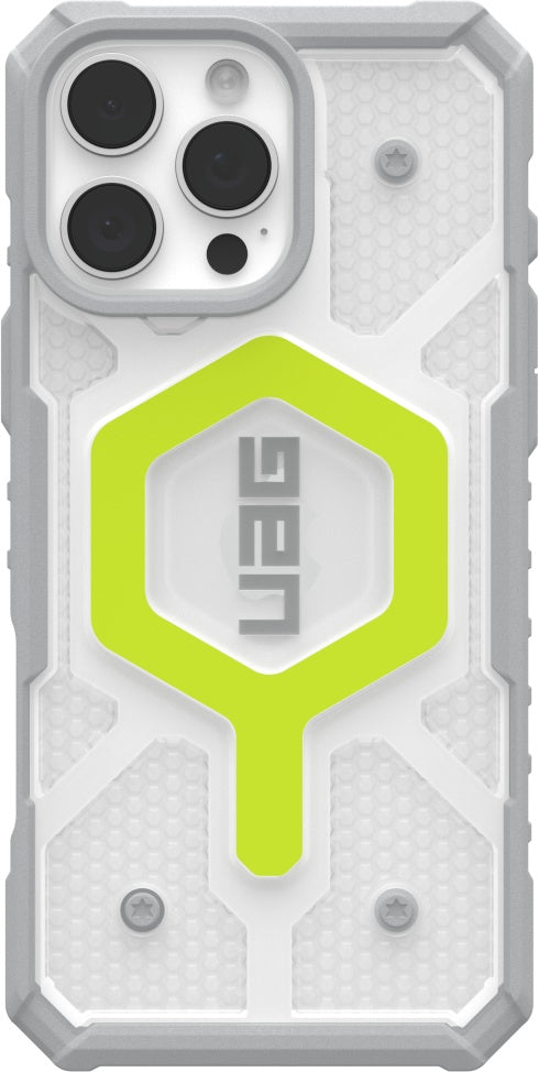 UAG Pathfinder Clear Magsafe Case - iPhone 16 Pro Max - active neon