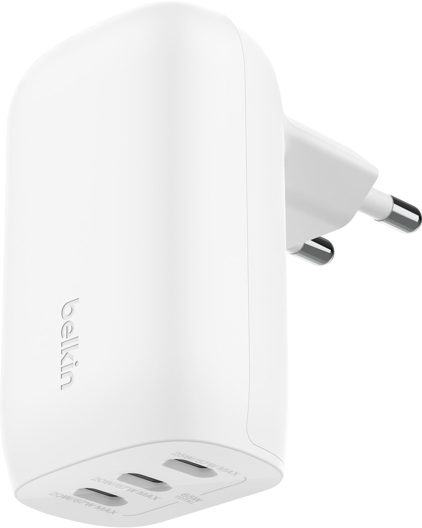 Belkin Boost Charge 67W USB-C Triple Wall Charger - white