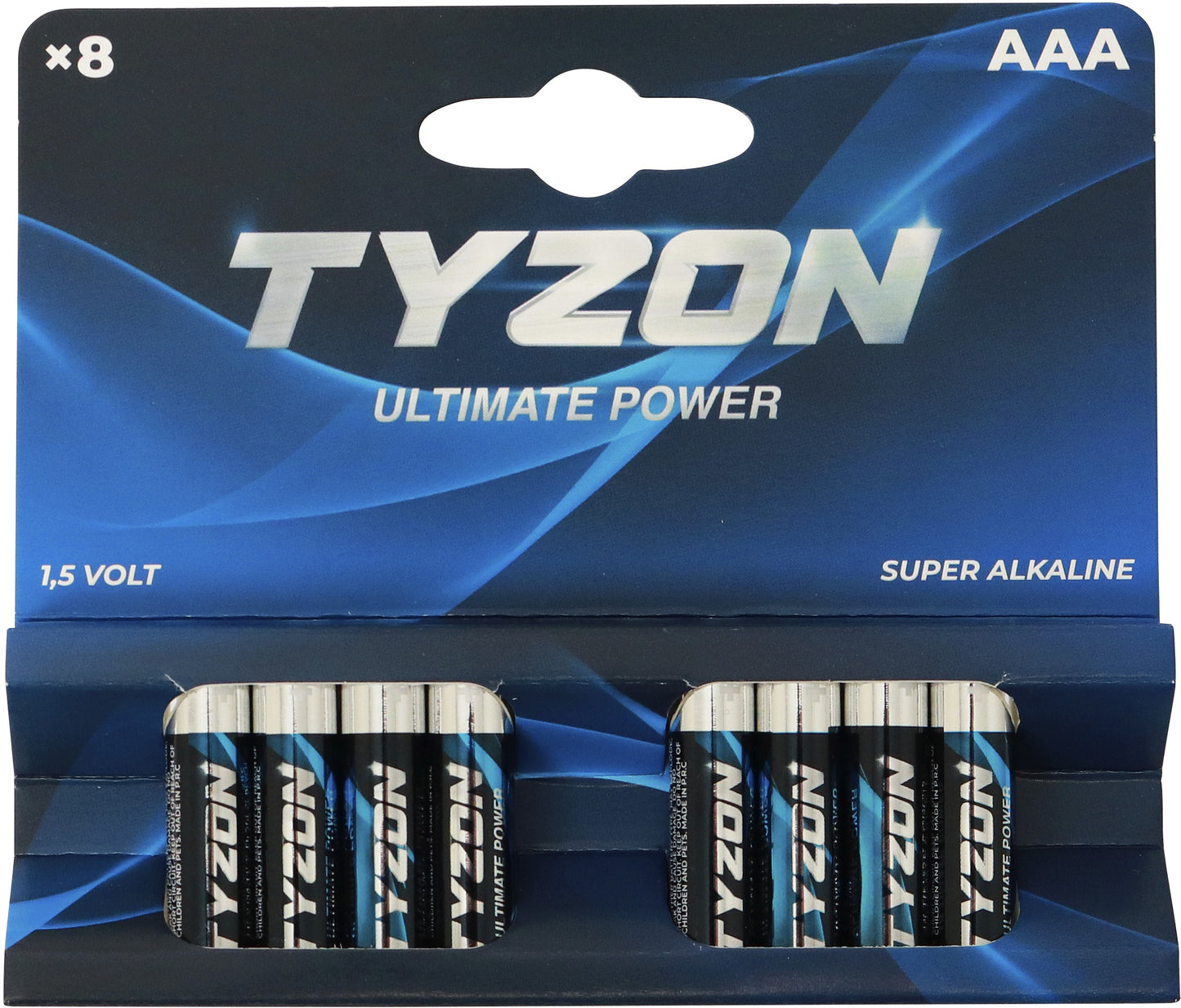Tyzon 1.5V AAA Alkaline-Batterien 8er Pack