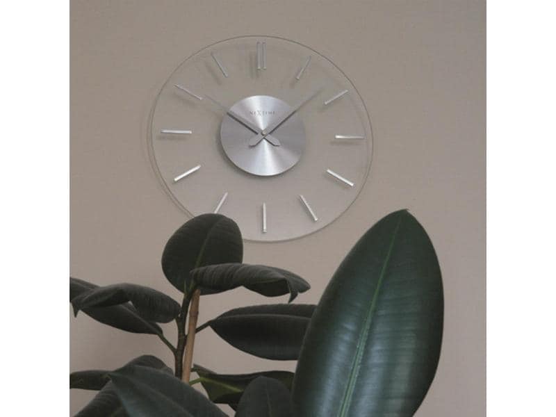 NeXtime horloge murale Stripe 2632 Ø 31 cm transparente