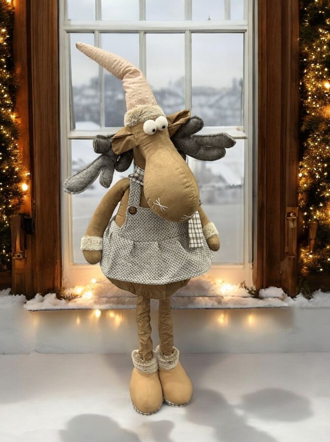 Deko Rentier Mädchen,
stehend mit
ausziehbaren Beinen
Höhe 105cm