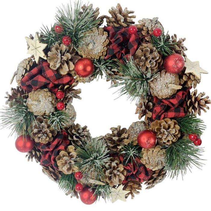 Couronne de Noël décorée
Diamètre 33cm