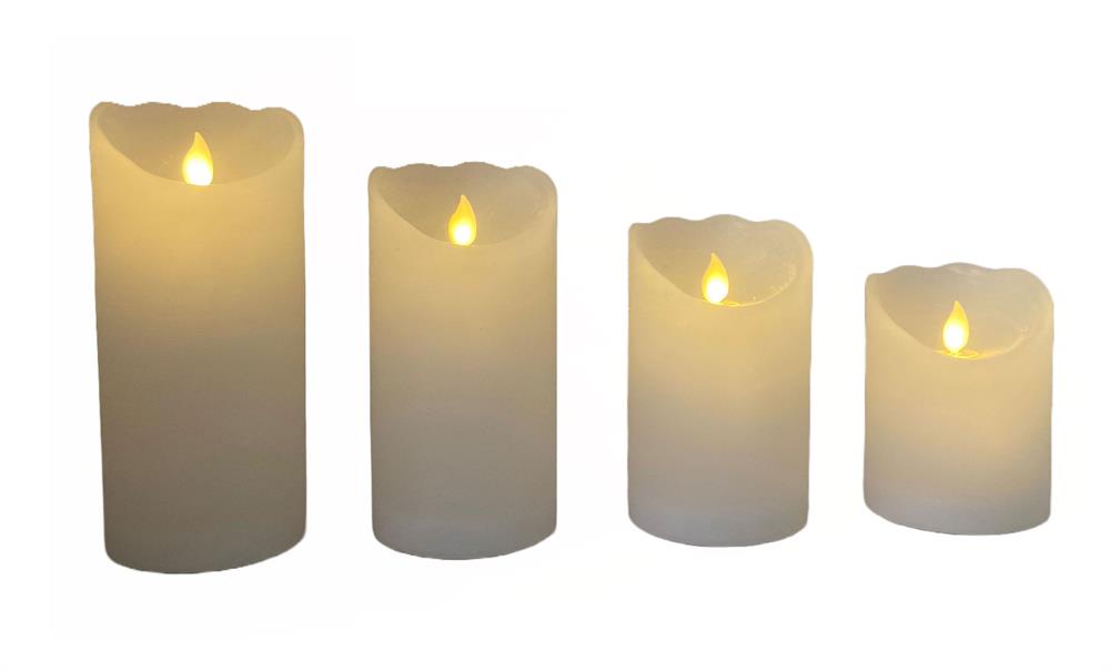 Candela di cera LED ricaricabile
con cavo USB bianco
P7,5 cm A15 cm
