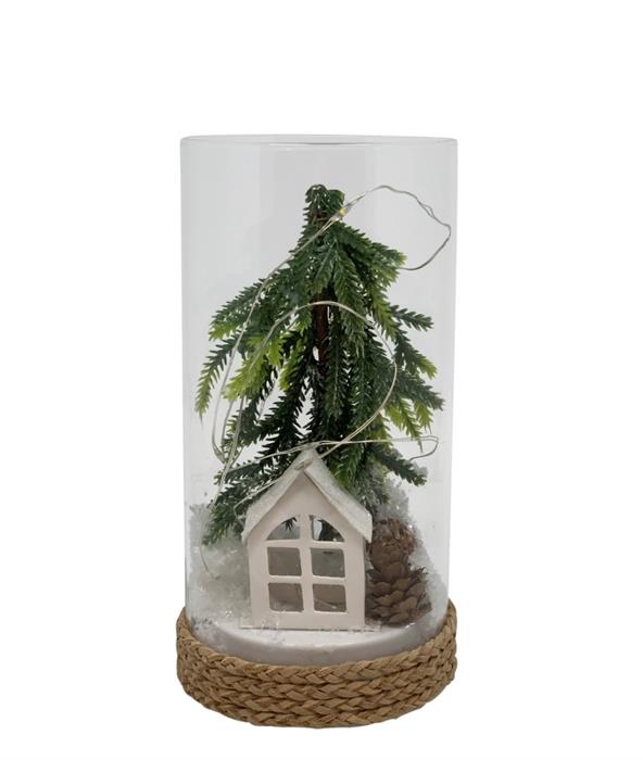 LED Glas Ornament auf Sockel
mit 10 LED
D:9.5cm H:18.5cm