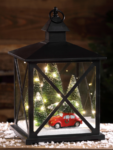 Lanterna a LED in plastica antracite
con 20 LED
Luce bianca calda