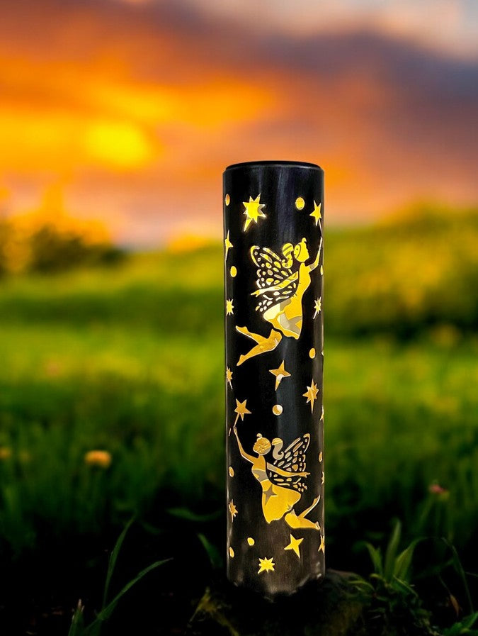 LED Solar Lampe aus Metall mit 1 LED zum Aufstellen oder Stecken D:8.7cm H:38cm