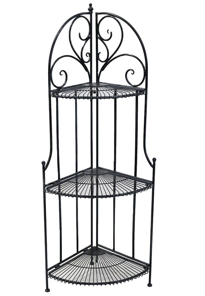 Pflanzenständer aus Metall rund
3 Etagen
Farbe schwarz
H125cm