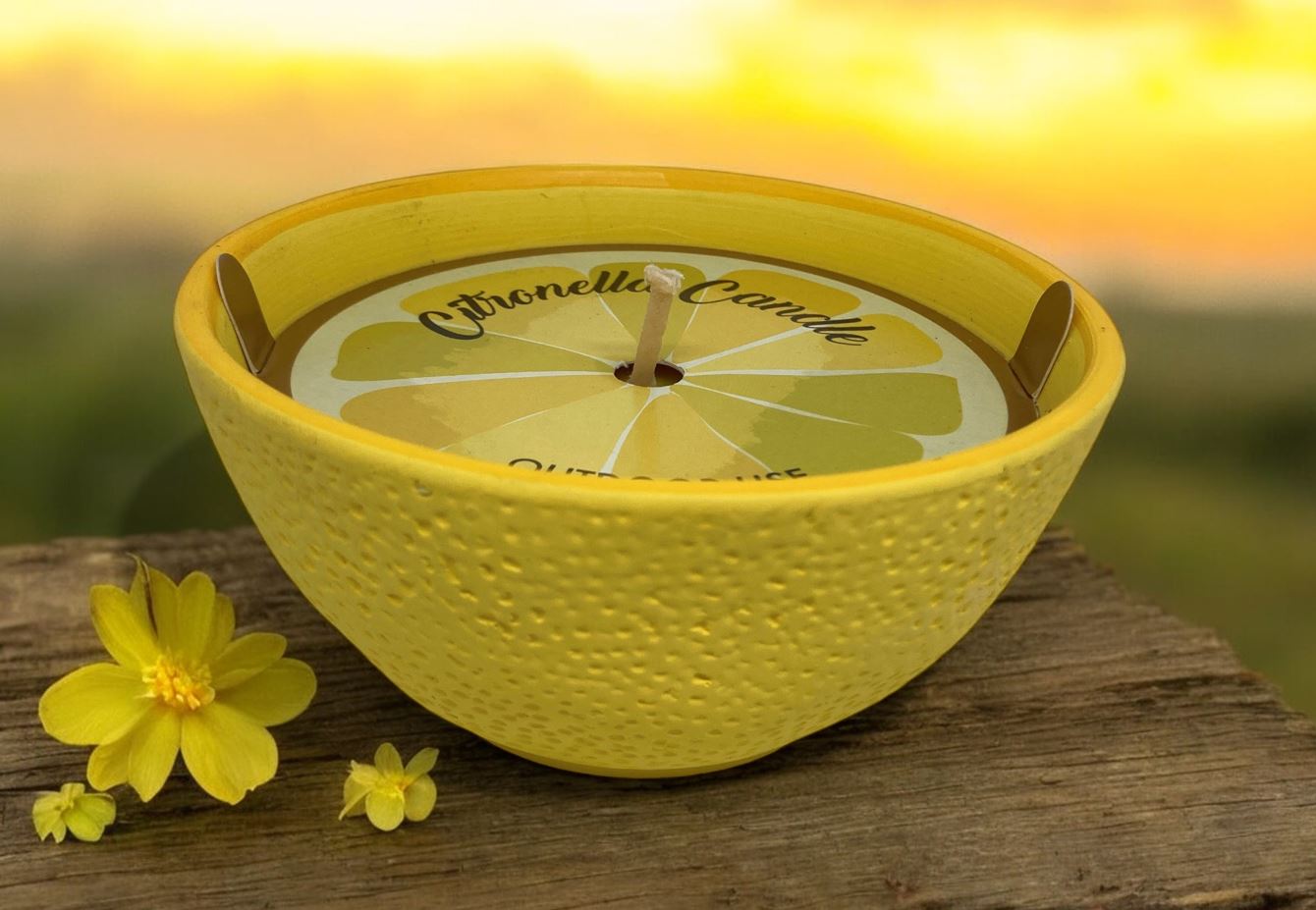 Citronella Kerze Duft Zitrone D12.5cm