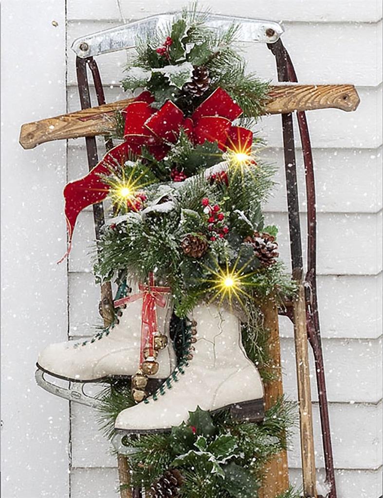 LED Bild aus Canvas
Motive: Schlitten/Schlittschuhe
3 LED