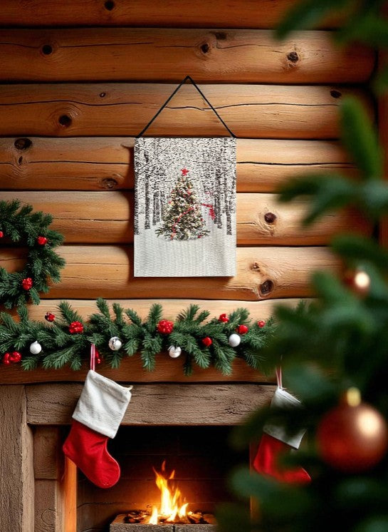Tableau LED en toile à suspendre
Motifs : Sapin de Noël dans une avenue
20 Fibres Optiques