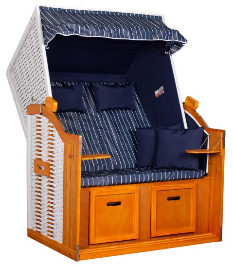 Strandkorb "Ostsee" gestreift royal blau