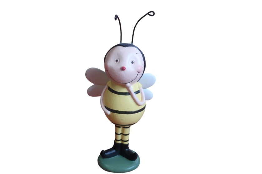Deko Biene aus Polyresin
Farbe: Gelb
L:9.5cm B:5.5cm H:21cm
