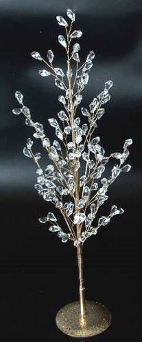 LED Crystal Baum mit Glassteinen
und einer Lichterkette mit
15 LEDs Höhe 45cm