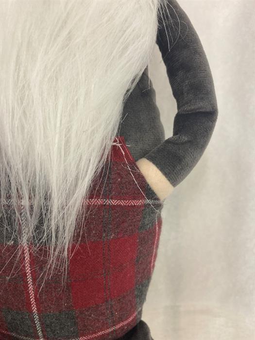 Deko Wichtel Santa stehend
L12cm x B15cm x H53cm
Farbe: Rot mit Karo Hose