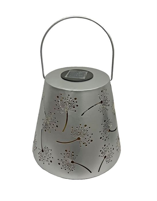 LED Solar Laterne Metall
Farbe: Silber Gold
26x26x21cm