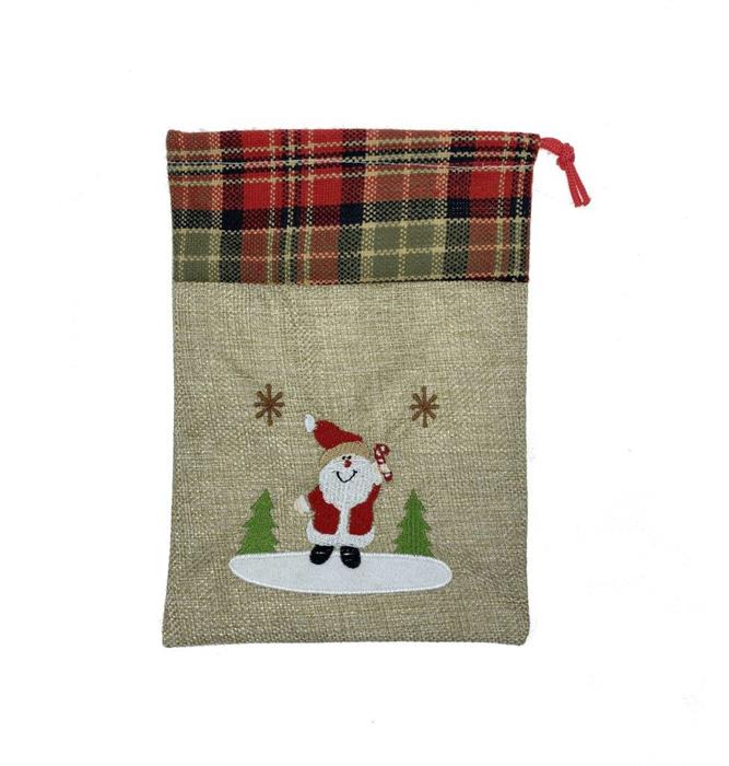 Jutesack mit rotem Zugband
Design: Santa
Grösse: B:15cm H:21cm