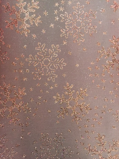 Tissu déco satin marron + paillettes marron
Conception: Flocons de neige
36 cm x 300 cm - roulé