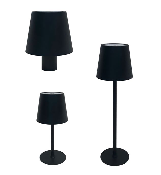 LED Tischlampe 3 in1 dimmbar für Aussenanwendung aufladbar Farbe: schwarz