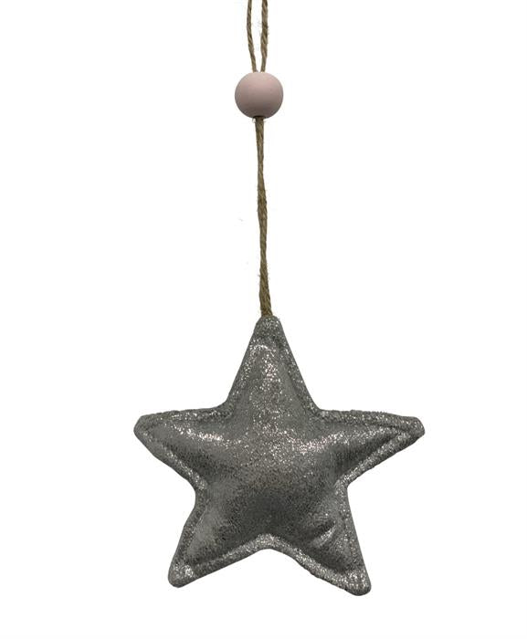 Hänger Stern aus Stoff mit Kordel
D:12cm gefüllt mit Watte
Gesamt Länge:22cm
Farbe:Grau