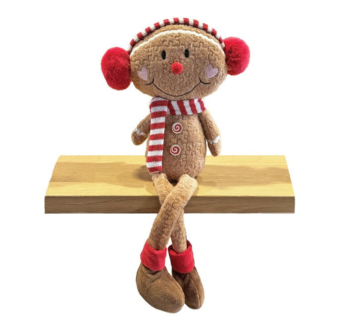 Deko Lebkuchen Kantenhocker mit Ohrenschützern H48cm