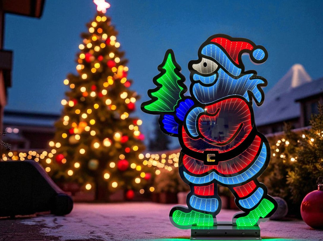 LED Figur Weihnachtsmann mit Infinity Effekt Outdoor