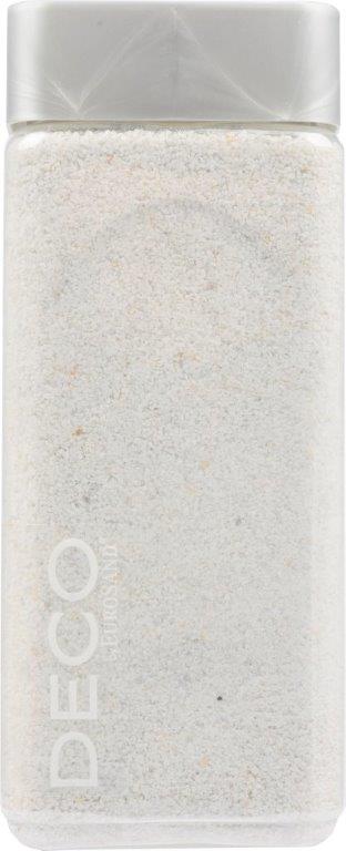 Dekosand 0.5mm weiss - Flasche eckig
Inhalt: 825gramm / 550ml
Deckel: silber