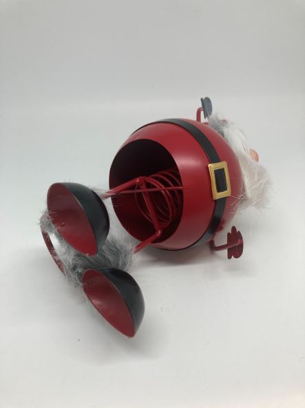 Gnome décoratif Père Noël
sur ressort métallique
debout H33cm