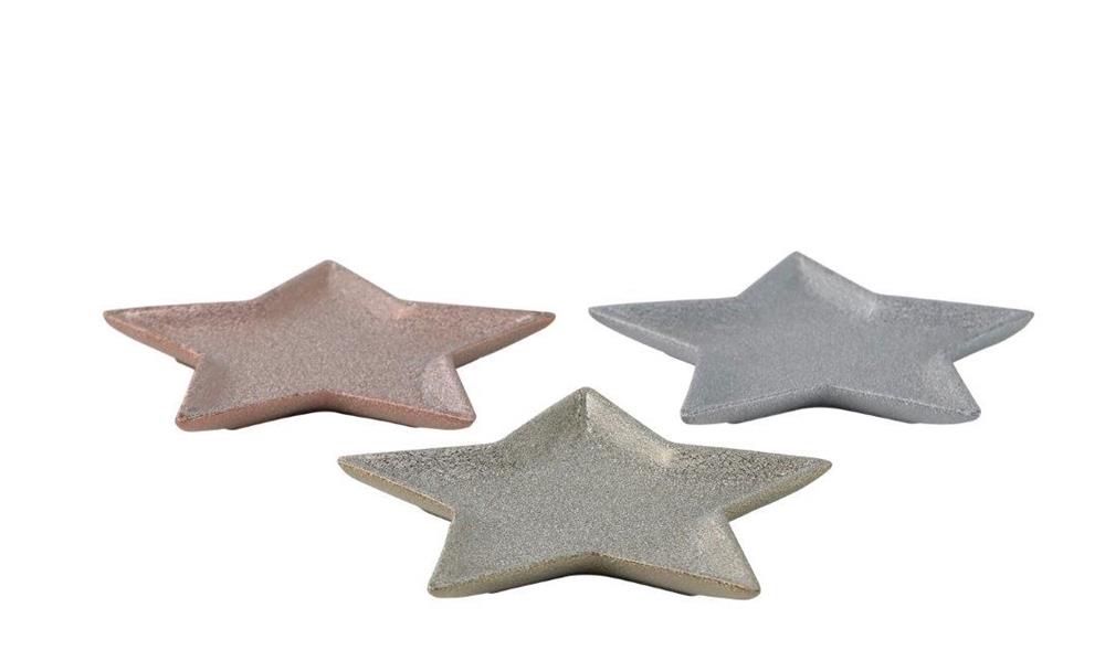 Deko Schale Stern
aus Keramik
Farbe: Silber
D:24cm x H:2cm