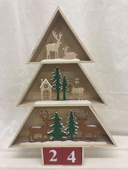 Diorama de sapin de Noël à LED
avec calendrier de l'Avent
et 10 LED
